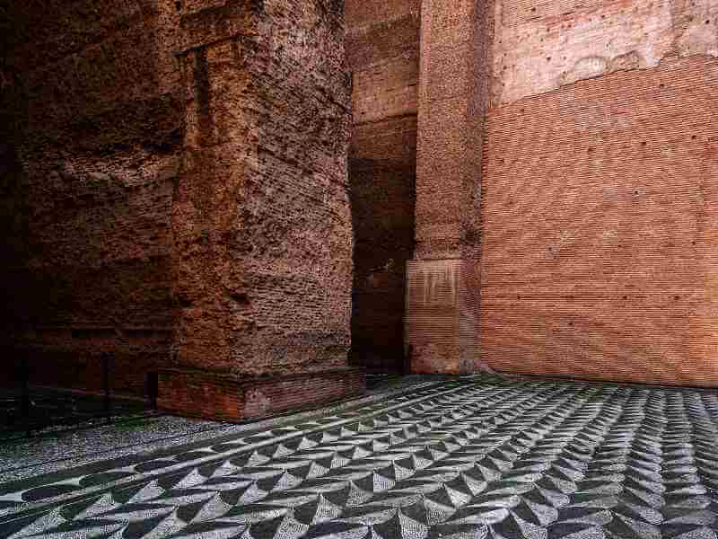 Floor of the baths of Caracalla Rome