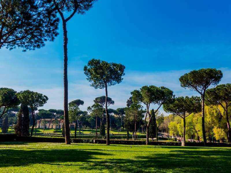 Park Villa Borghese in Rome Italy