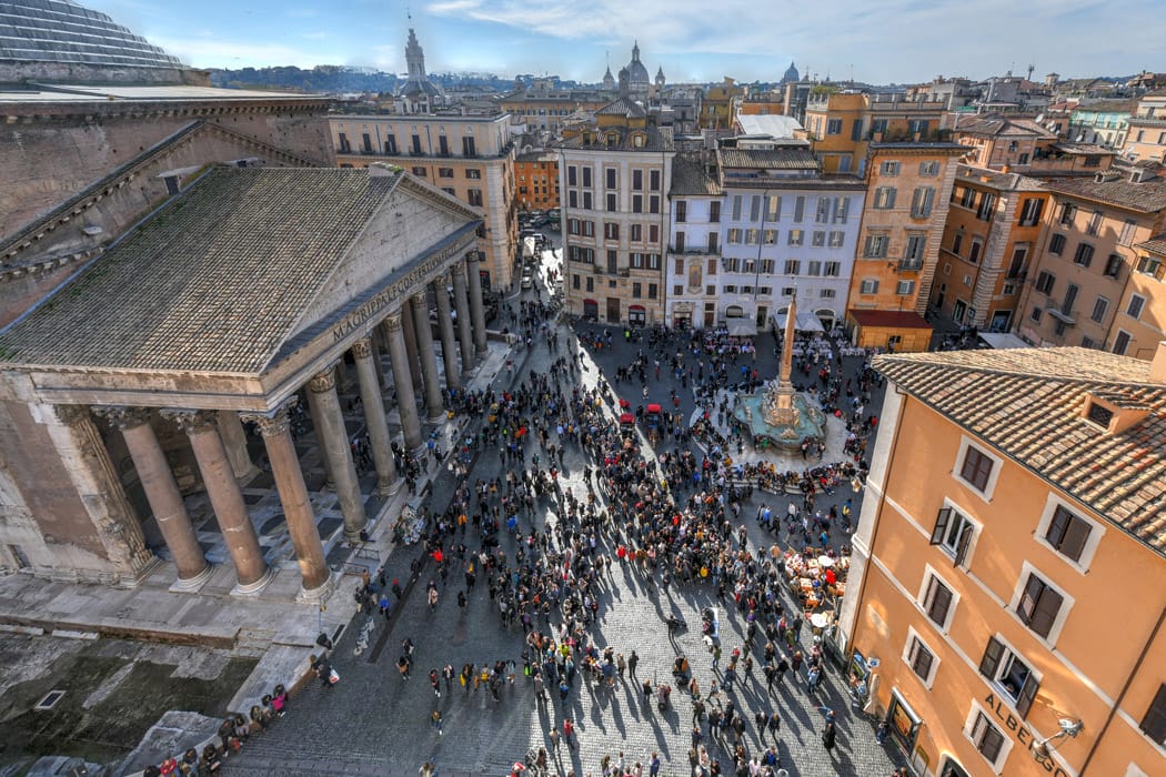 Pantheon-Rome-Drone-Shot
